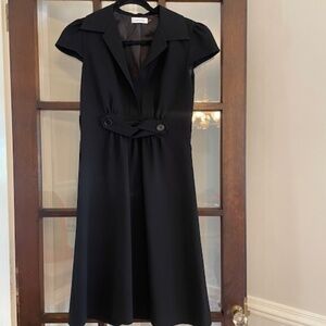 Calvin Klein Black Short-Sleeved Dress, Size 4